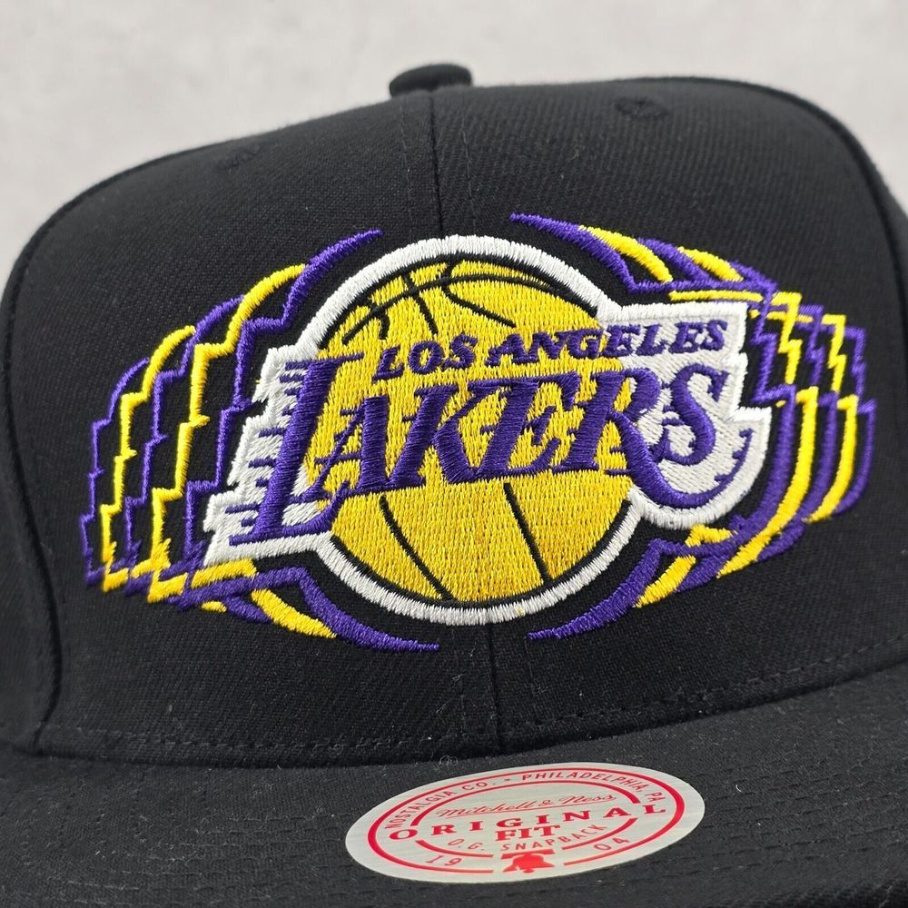 Mitchell & Ness Los Angeles Lakers Vibes Cap Black & Purple Snapback Hat‎ - Picture 7 of 14